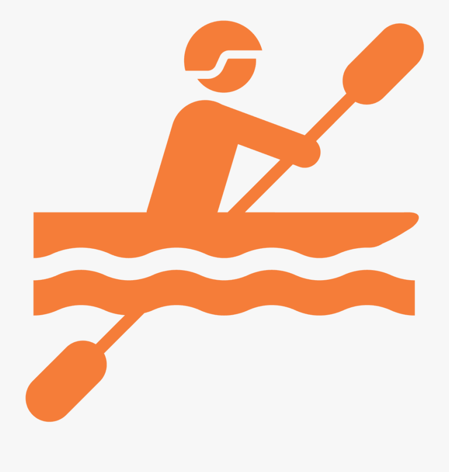 Orange Logo - Kayaking Symbol, Transparent Clipart