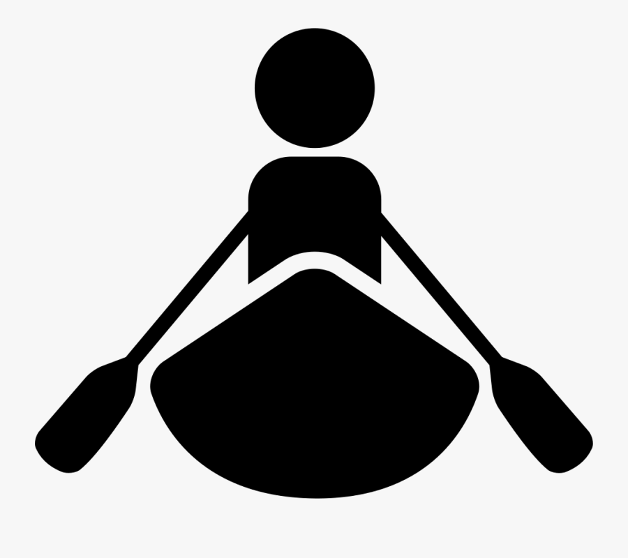 Person Rowing On A Kayak - Icono Kayak, Transparent Clipart