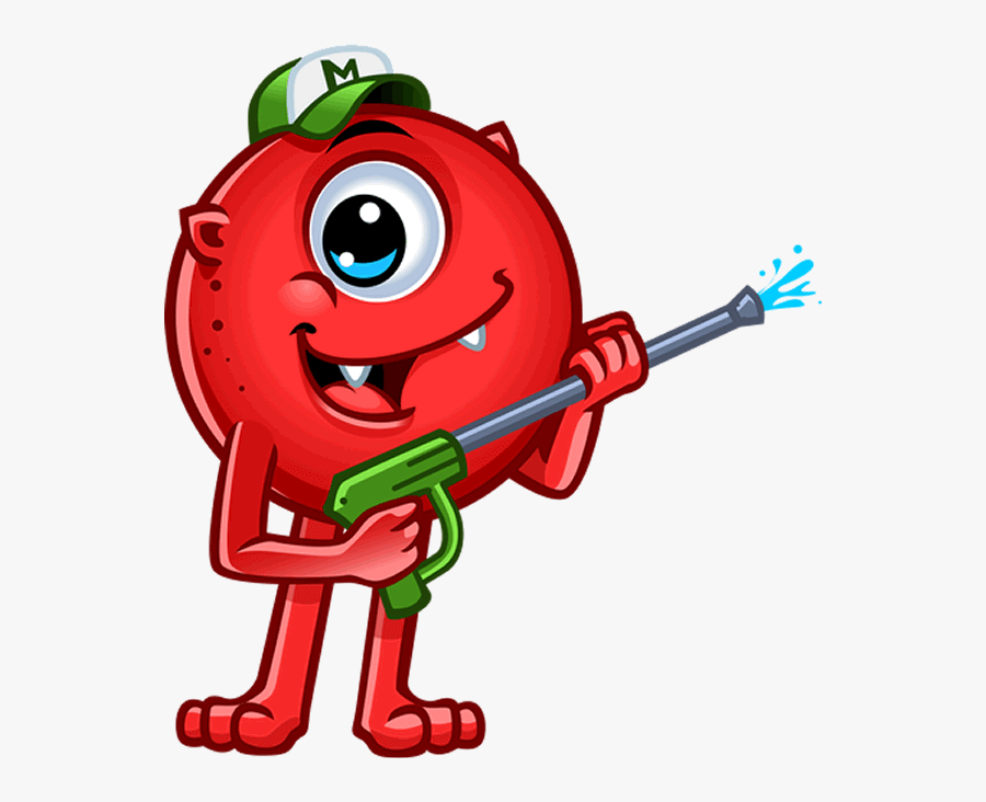 Pressure Washing On Long Island, Ny - Cartoon Character Pressure Washer, Transparent Clipart