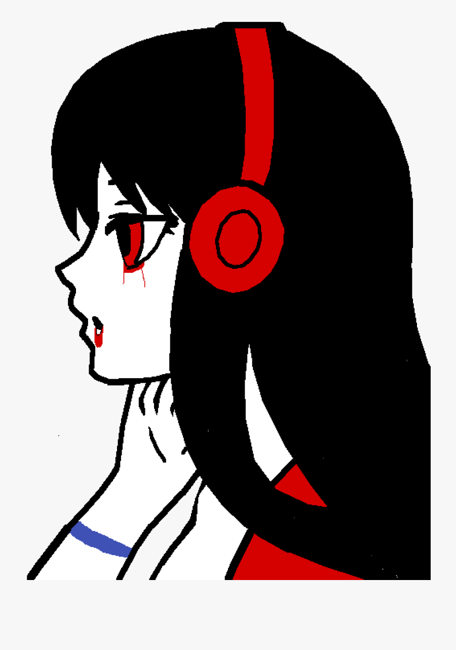 Anime Girl Not Colored, Transparent Clipart