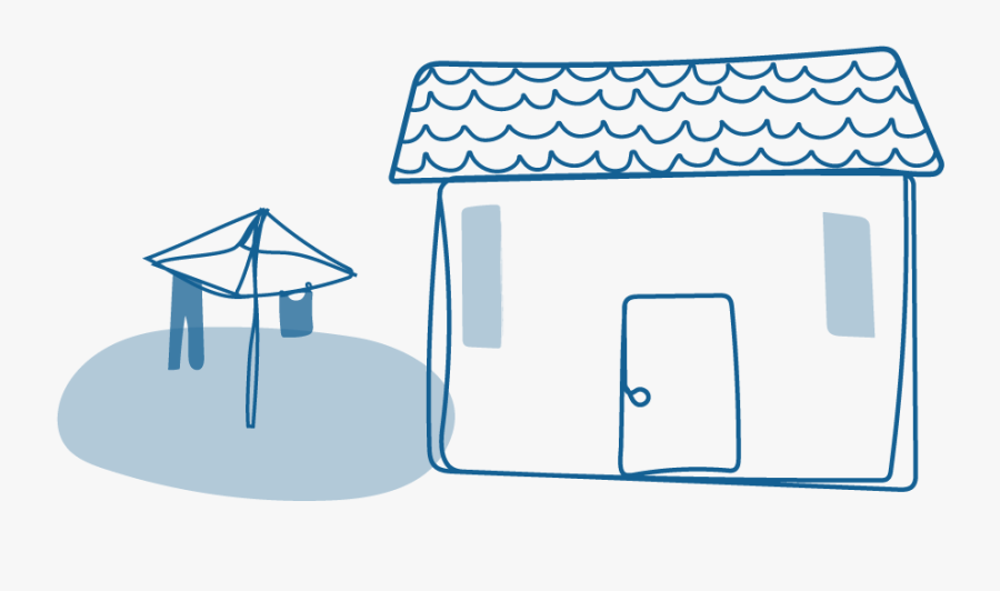 An Illustration Of A House With A Hill"s Hoist Washing, Transparent Clipart