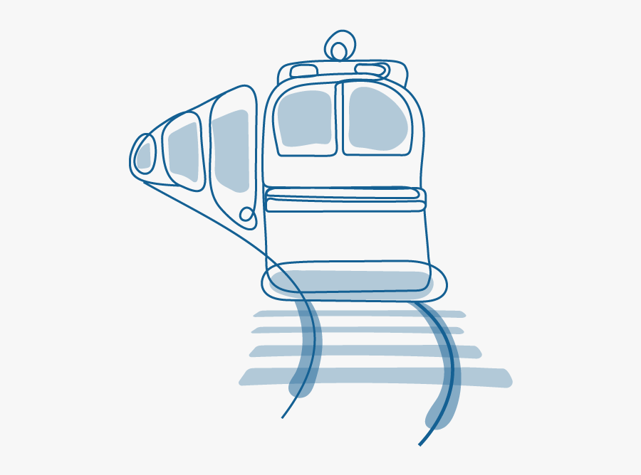 An Illustration Of A Train Moving Down The Tracks - Office Chair, Transparent Clipart