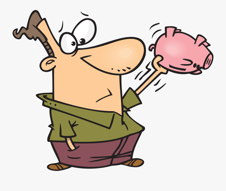 Strapped For Cash - Empty Piggy Bank Clipart, Transparent Clipart
