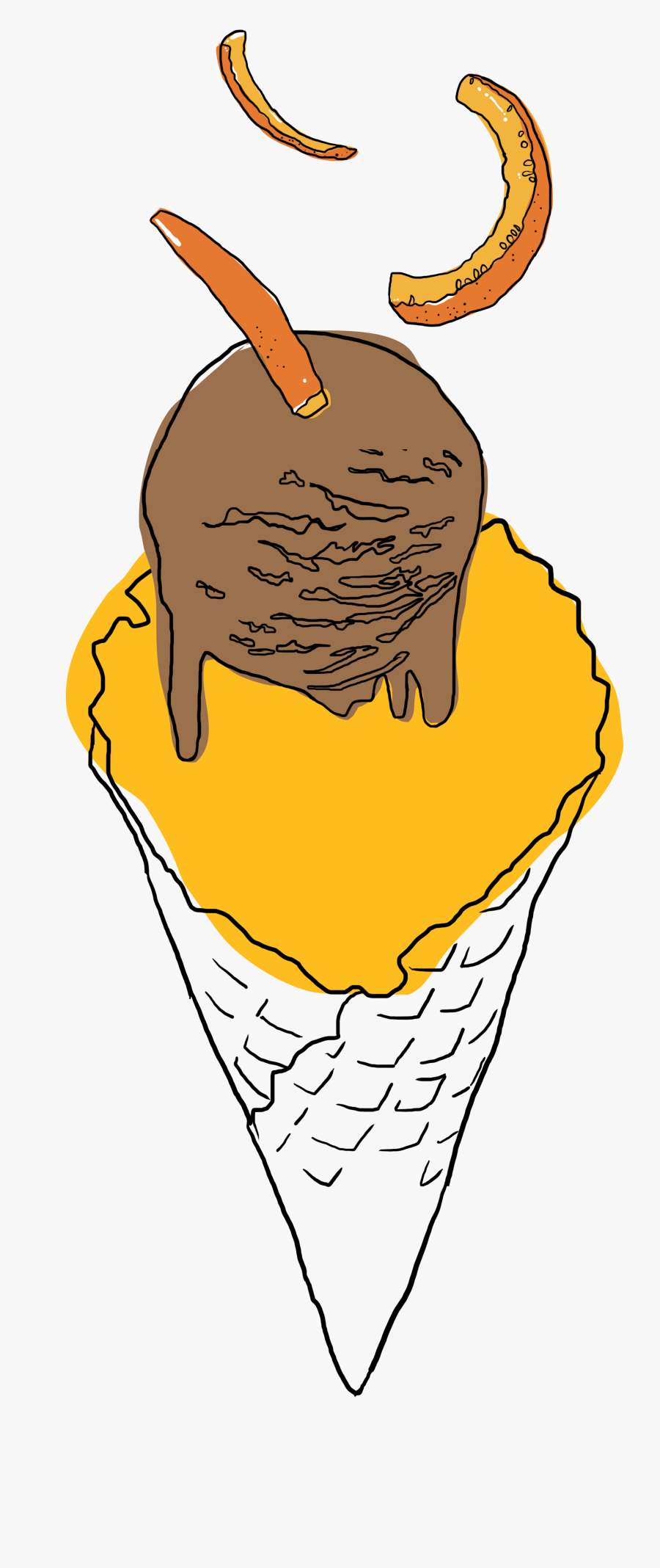 Ice Cream Cone, Transparent Clipart