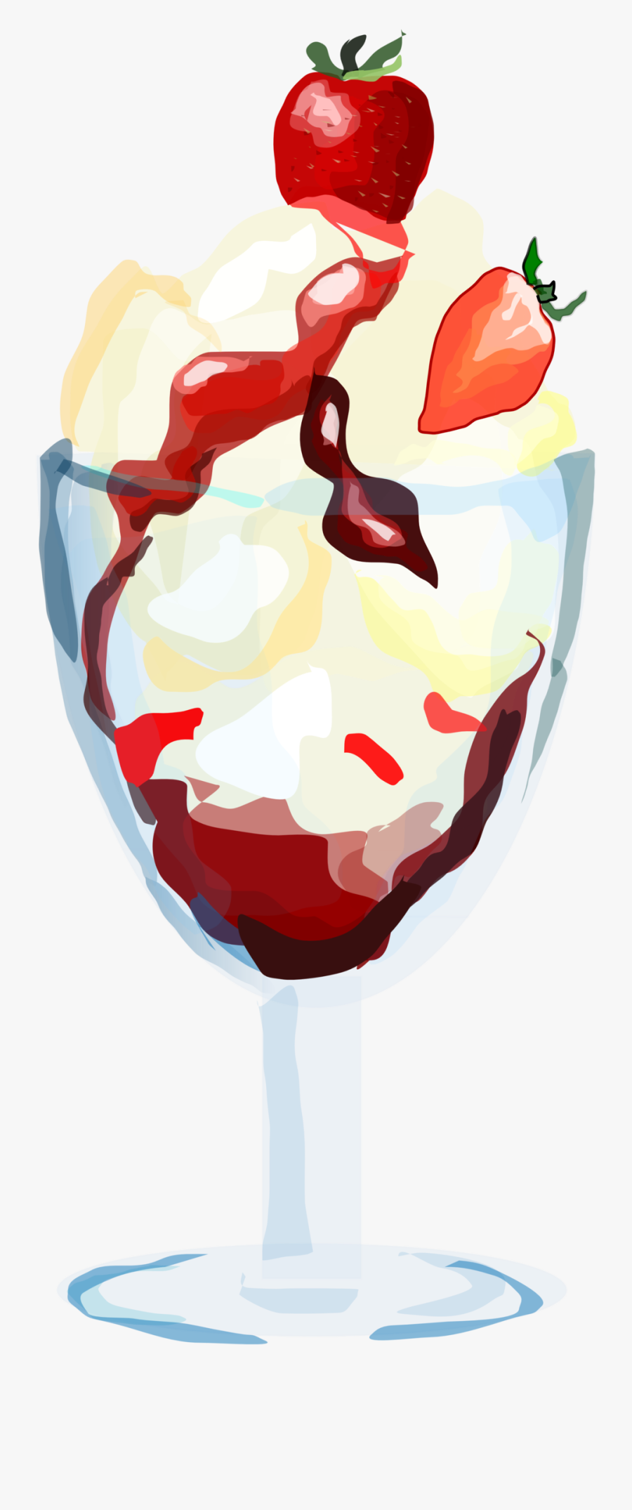 Strawberry Sundae Clipart, Transparent Clipart