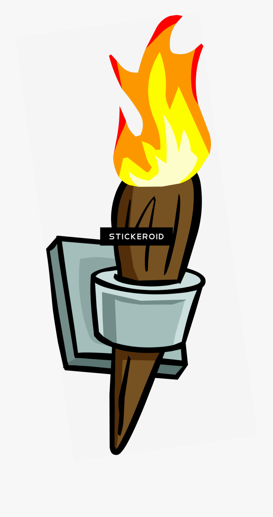 Transparent Torches Clipart - Cartoon Torch Png, Transparent Clipart