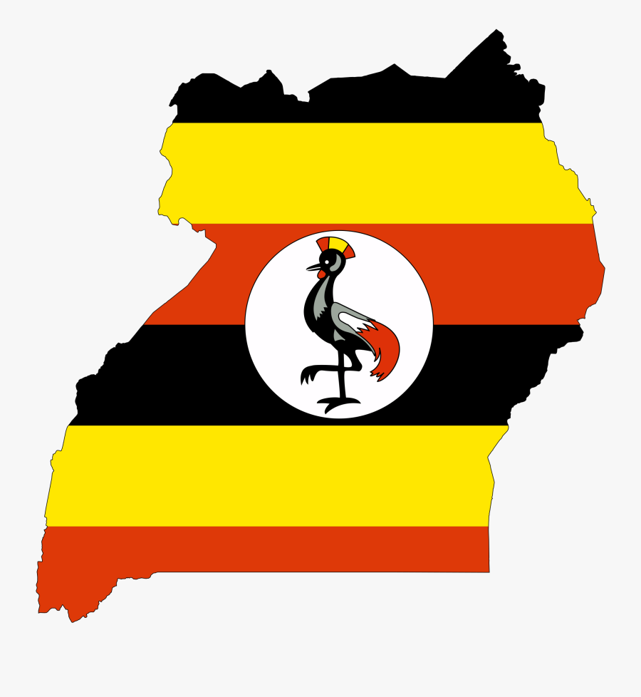 Free The Slaves In Uganda - Uganda Flag Map, Transparent Clipart