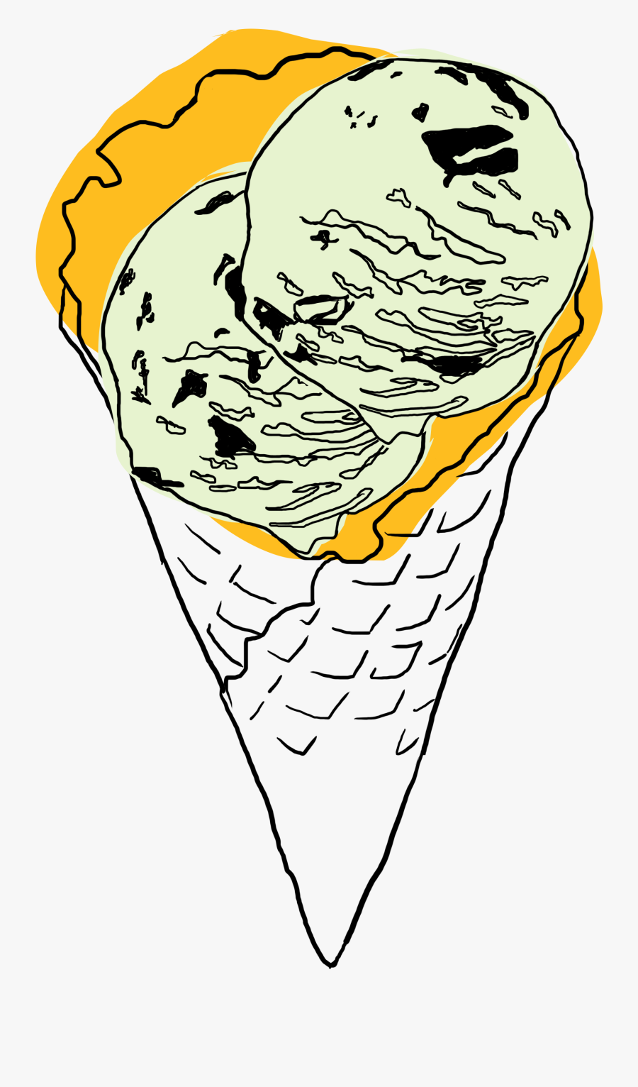 Ice Cream Cone, Transparent Clipart