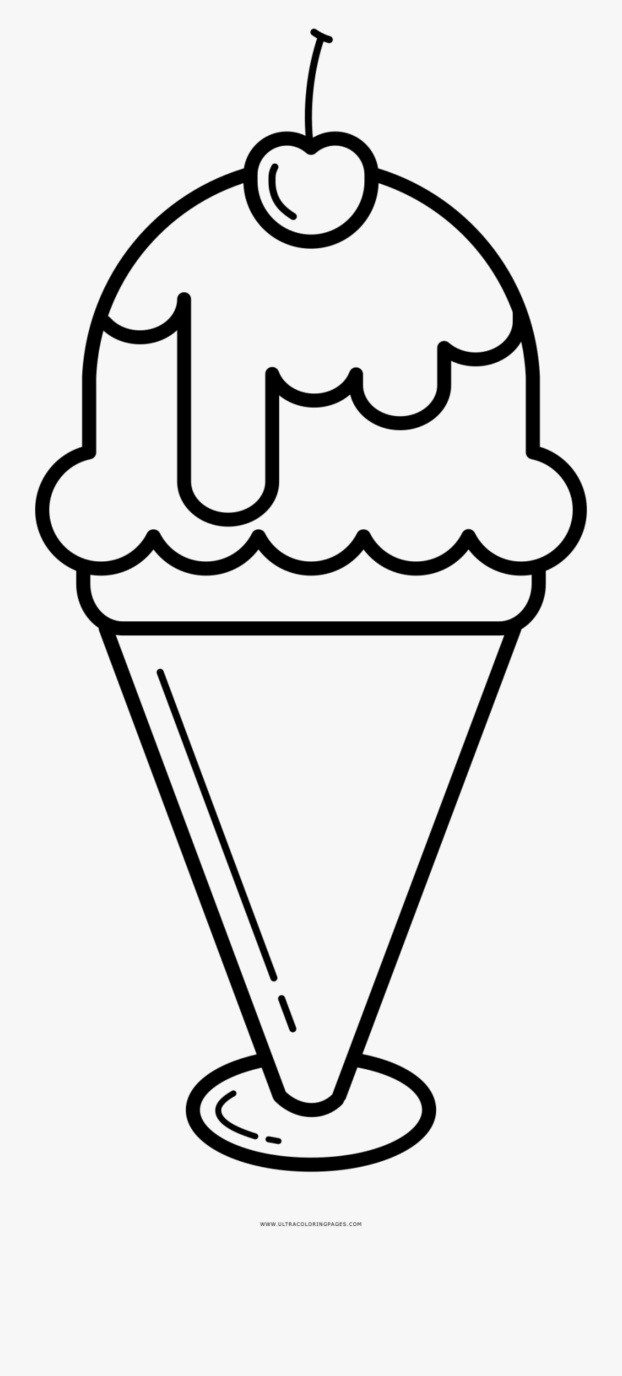 Ice Cream Sundae Coloring Page Sunday Ice Cream Drawings Free Transparent Clipart Clipartkey