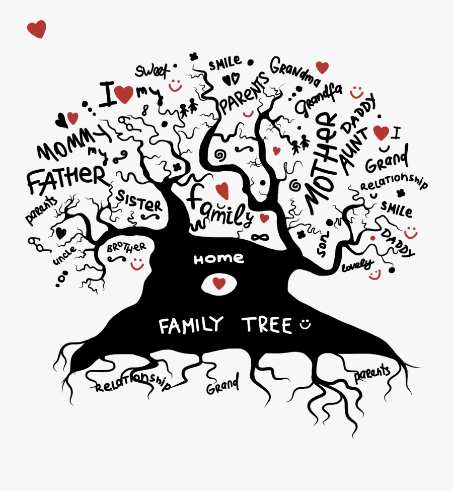African Family Tree, Transparent Clipart