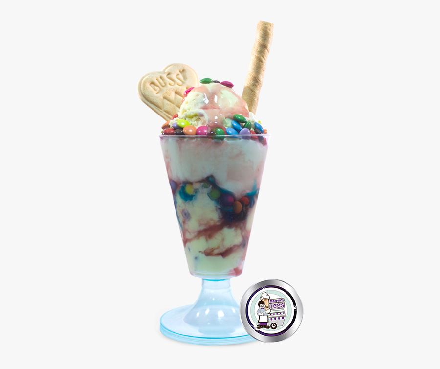 Clip Art Picture Of Ice Cream Sundaes - Blue Sundaes Ice Cream Bubblegum, Transparent Clipart