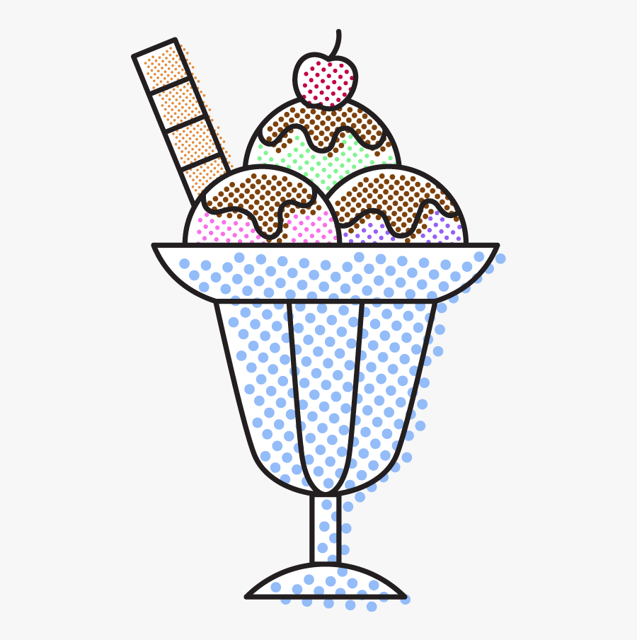 Ice Cream Sundae In Glass - Icono Documento Fondo Transparente, Transparent Clipart