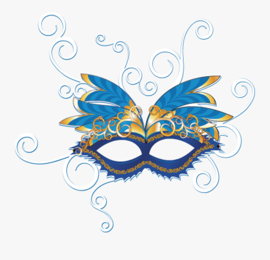 Children - Blue Masquerade Mask Clipart, Transparent Clipart