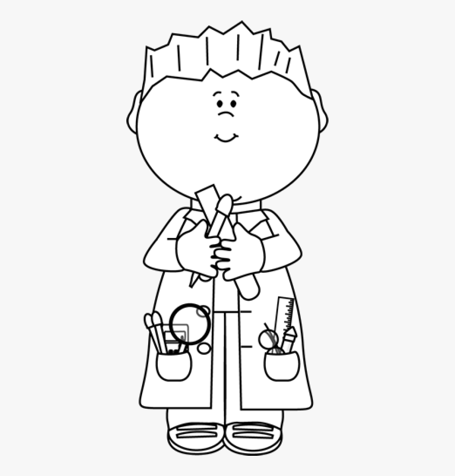 Scientist Clipart Black And White, Transparent Clipart