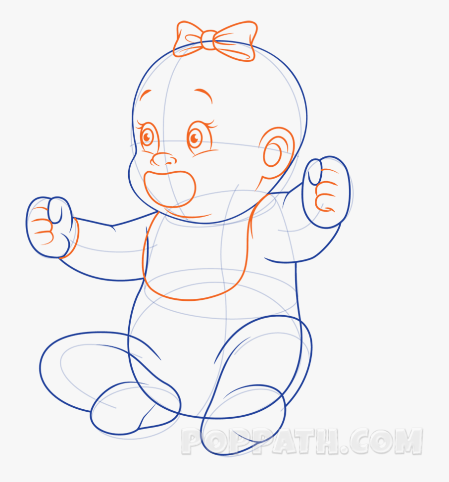Baby Drawing Whole Body, Transparent Clipart