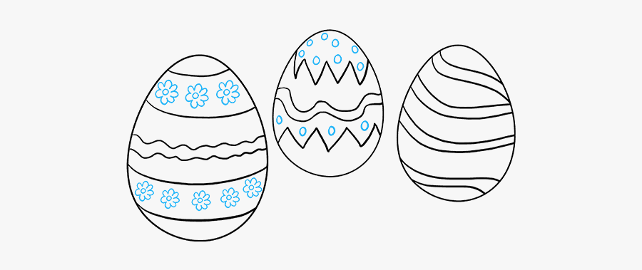 How To Draw Easter Eggs - Easy Drawing Of An Easter Egg, Transparent Clipart