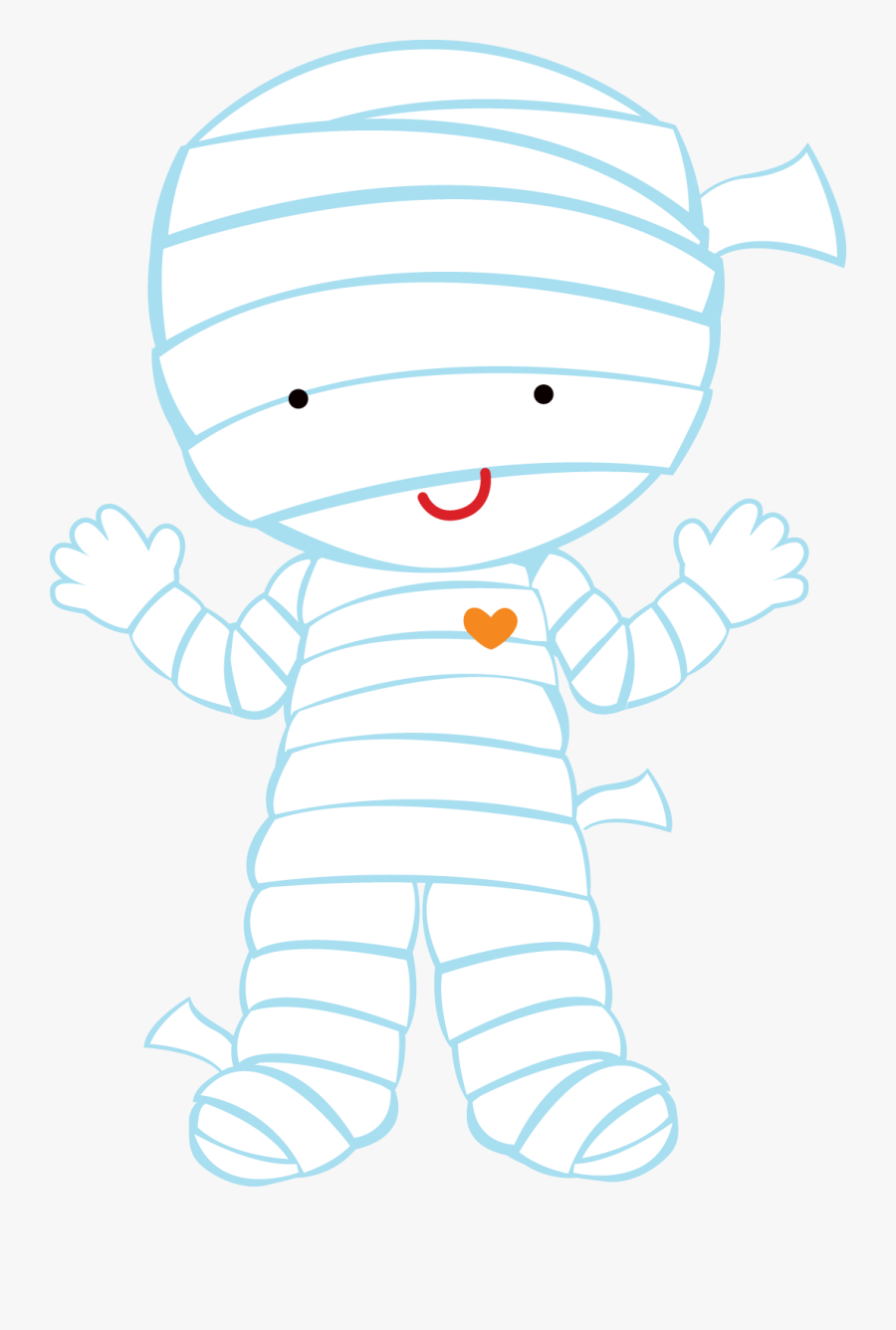 Halloween Baby Mummy Clipart - Thank You Halloween Mummy, Transparent Clipart