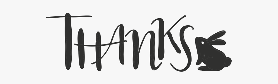 Thank You Easter Word Art - Calligraphy, Transparent Clipart