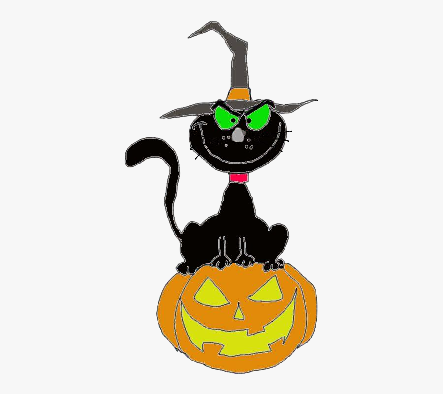 Cat Pumpkin Cute Ghost Free Halloween Clipart Png Format - Pumpkin, Transparent Clipart