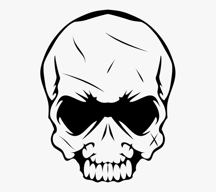 Transparent Skull And Bones Clipart - Skull With Mustache Png, Transparent Clipart