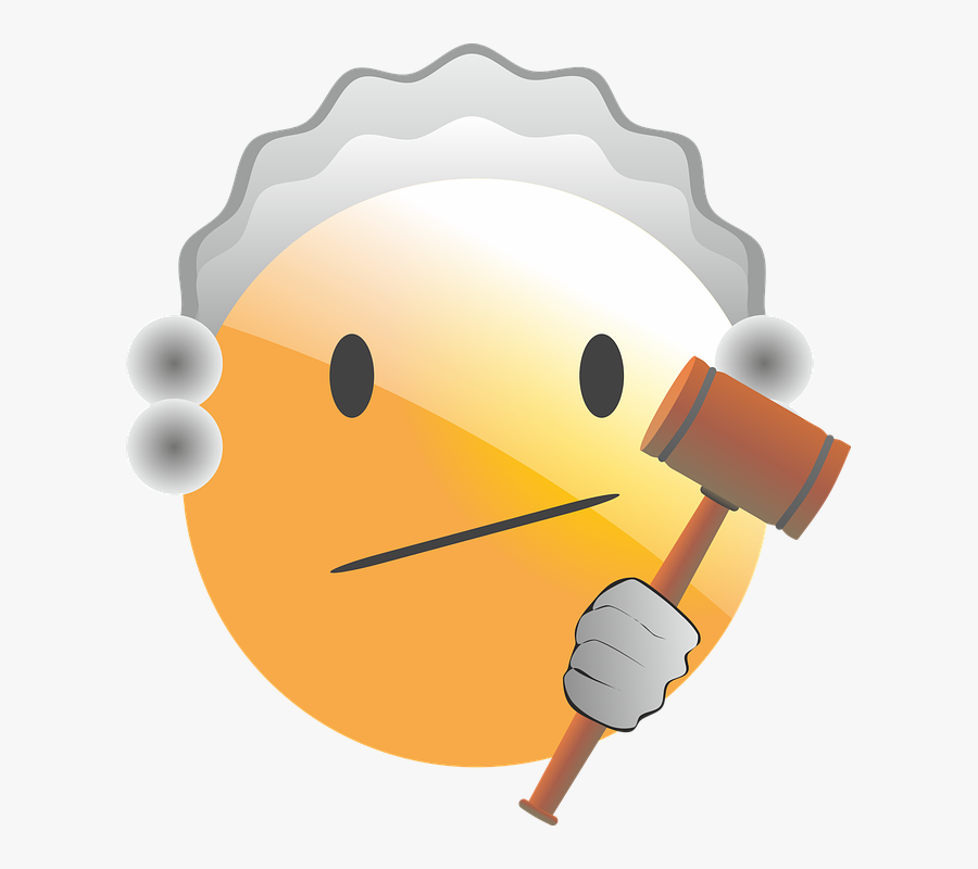 Emoticon, Smiley, Judge, Justice, Court, Hammer, Fair - Judge Smiley Animated, Transparent Clipart