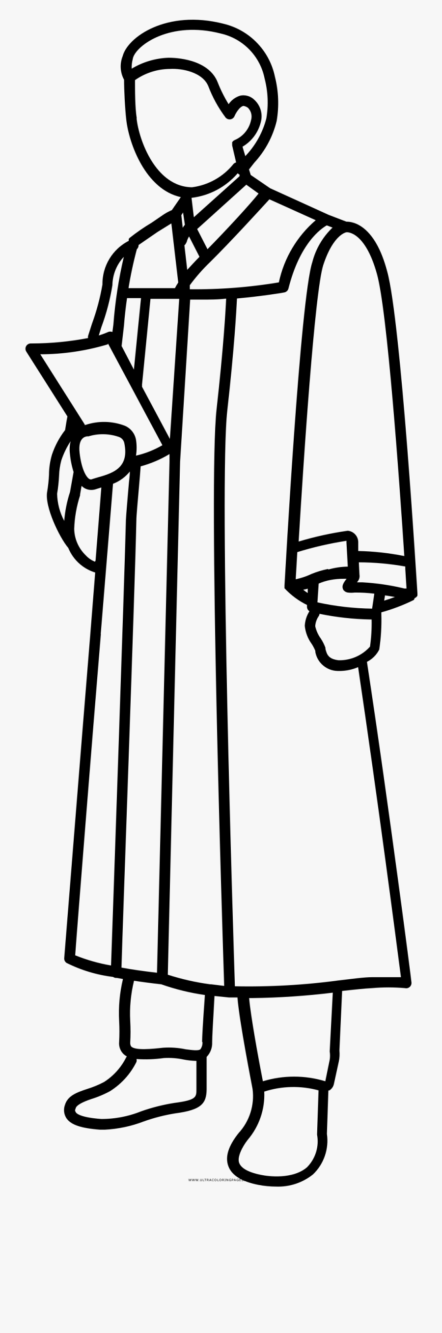 Judge Coloring Page - Dibujo De Un Carnicero, Transparent Clipart