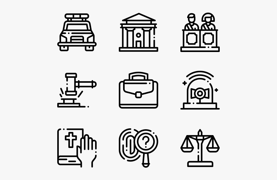 Law And Justice - Writer Icons, Transparent Clipart