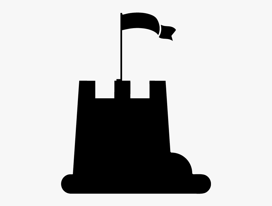 Sandcastle Silhouette, Transparent Clipart
