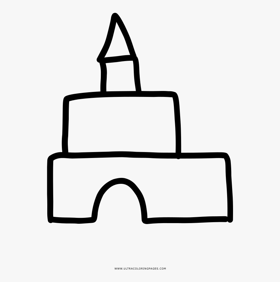 Transparent Sand Castle Png - Line Art, Transparent Clipart