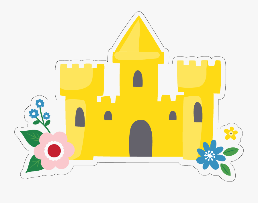 Sandcastle Print & Cut File, Transparent Clipart