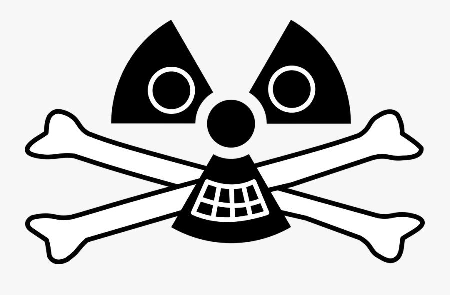Free Radioactive Skull With Bones - Radioactive Decay, Transparent Clipart