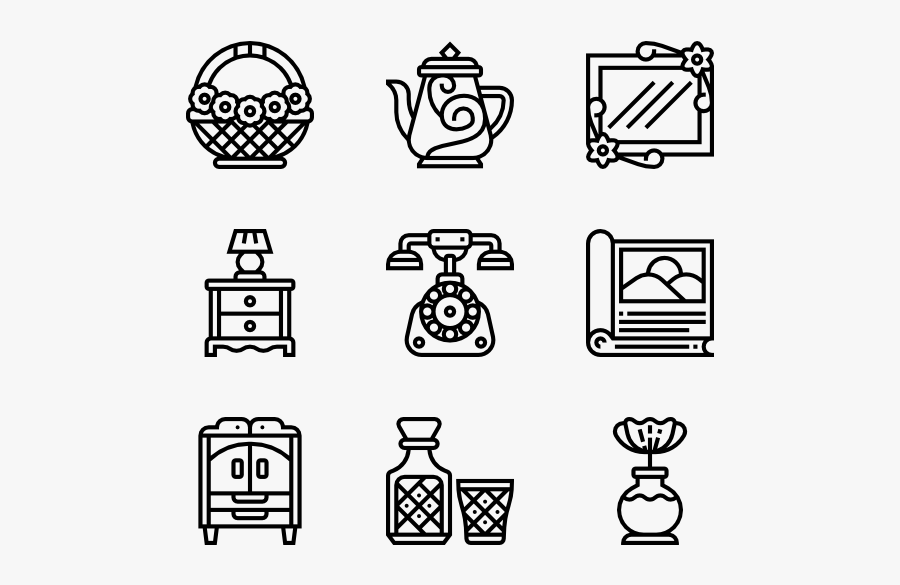 Vintage Decoration - Hosting Icons, Transparent Clipart