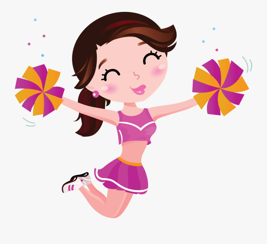 Cheer Leader Png - Cheerleader Cartoon Red, Transparent Clipart