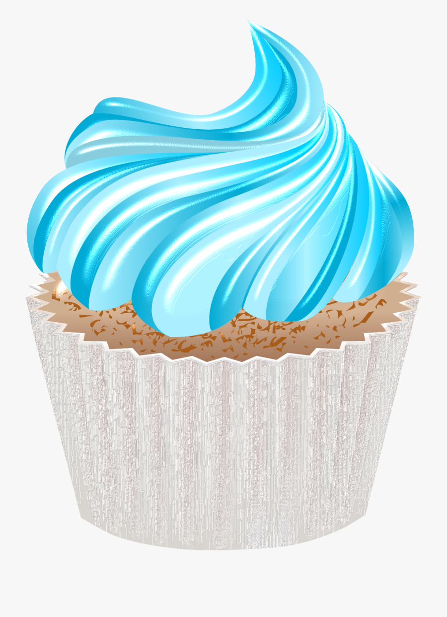 Cupcake Clipart Turquoise - Transparent Blue Cupcake Png , Free