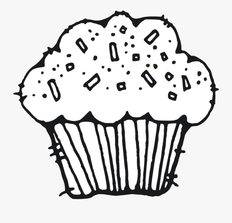 Cupcake Best Clipart Black And White Transparent Png - Cupcake Clipart Black And White, Transparent Clipart