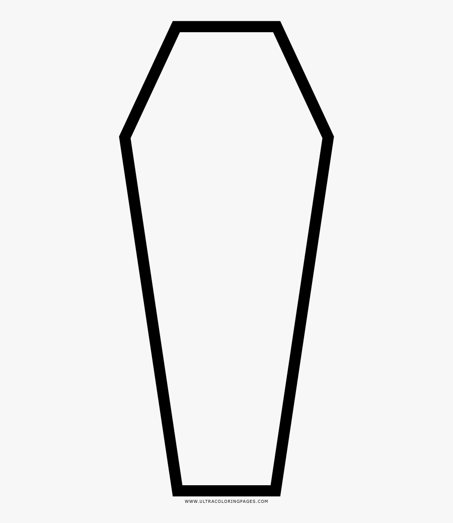 Coffin Coloring Page - Desenho De Um Caixao, Transparent Clipart