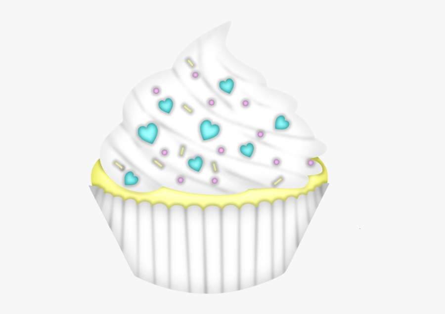 Transparent Cute Cupcakes Clipart With Faces - Buttercream, Transparent Clipart
