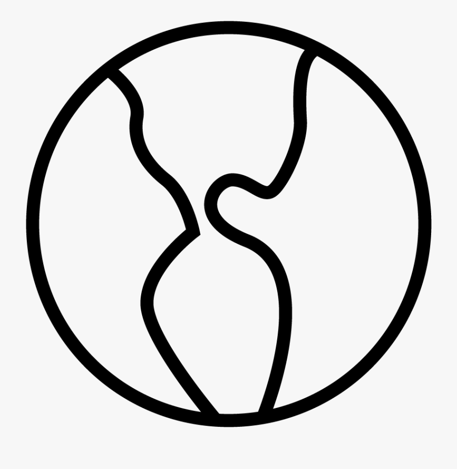 Earth Icon" - Line Art, Transparent Clipart