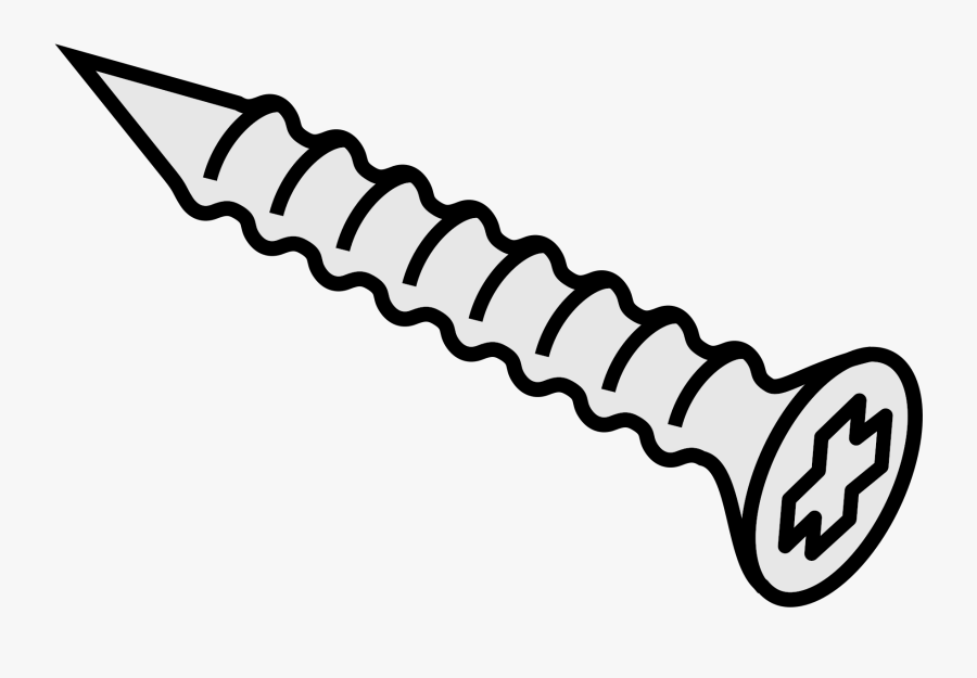 Clipart - Drawing Of A Screw, Transparent Clipart