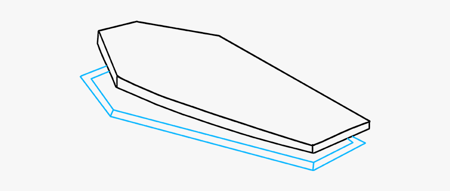 How To Draw Coffin - Casket Drawing, Transparent Clipart