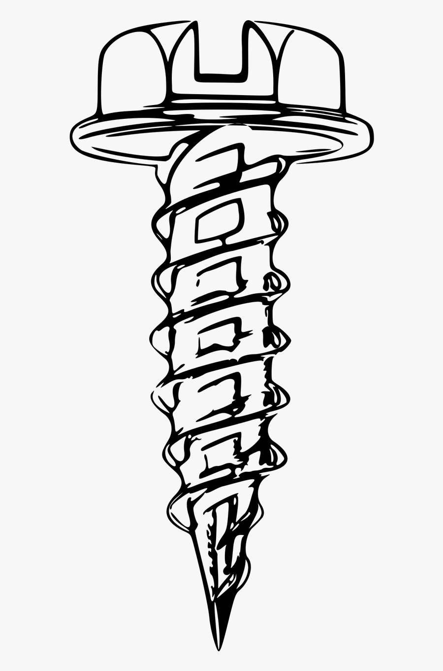 Screw Screw Vector Art Bolt Free Picture - Vector Self Tapping Screw, Transparent Clipart