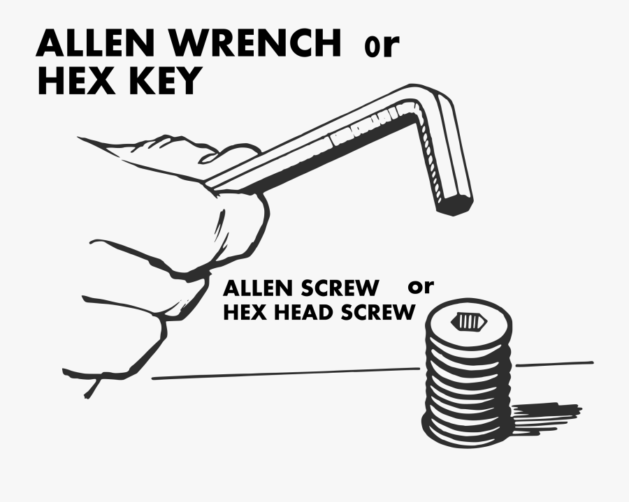 Hex Key And Screw Clip Arts, Transparent Clipart