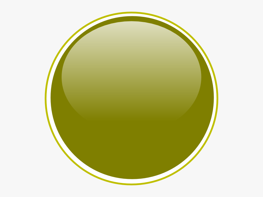 Glossy Olive Green Button Svg Clip Arts - Circle, Transparent Clipart
