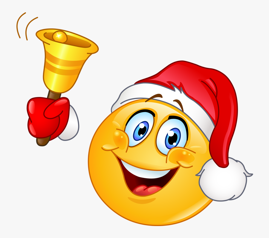 Clip Art Christmas Smiley Faces - Merry Christmas Emoji, Transparent Clipart