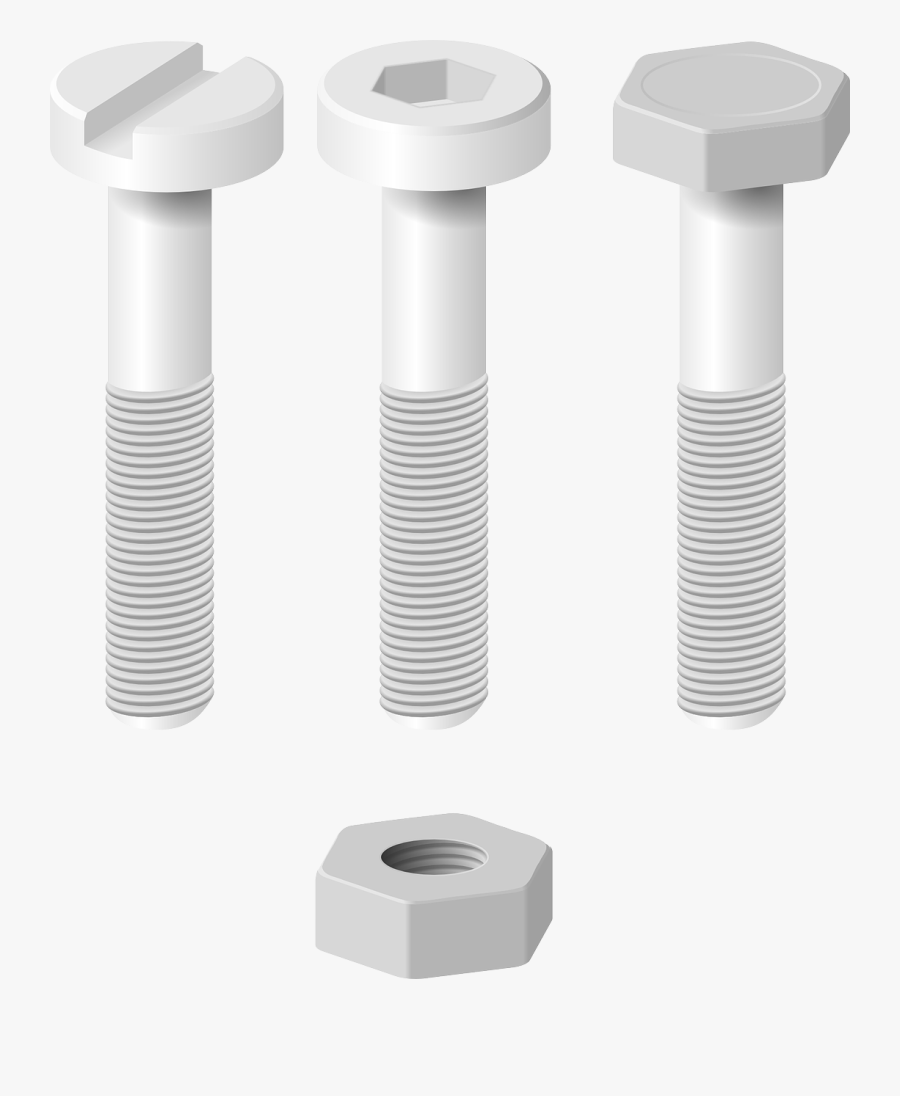 Screws And Nut - Nut, Transparent Clipart
