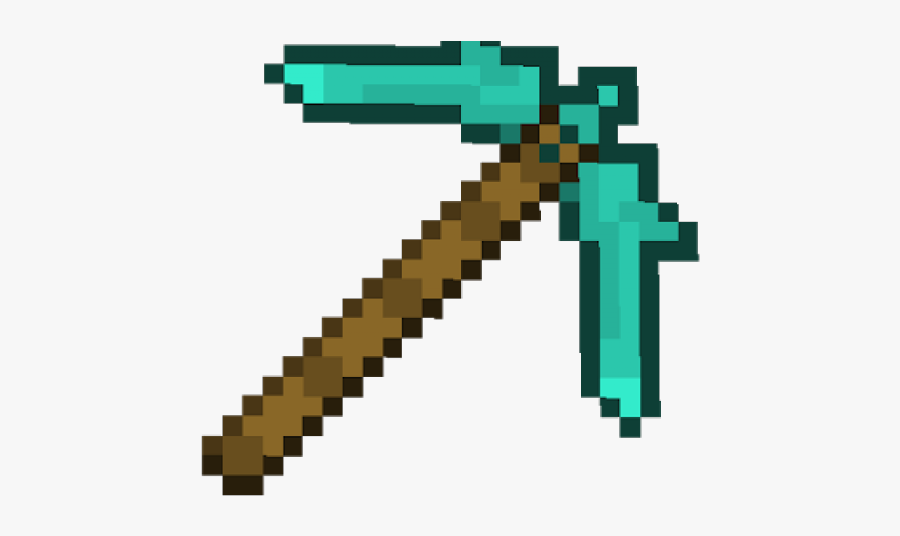 Axe Clipart Minecraft Diamond - Minecraft Wood Sword Texture, Transparent Clipart