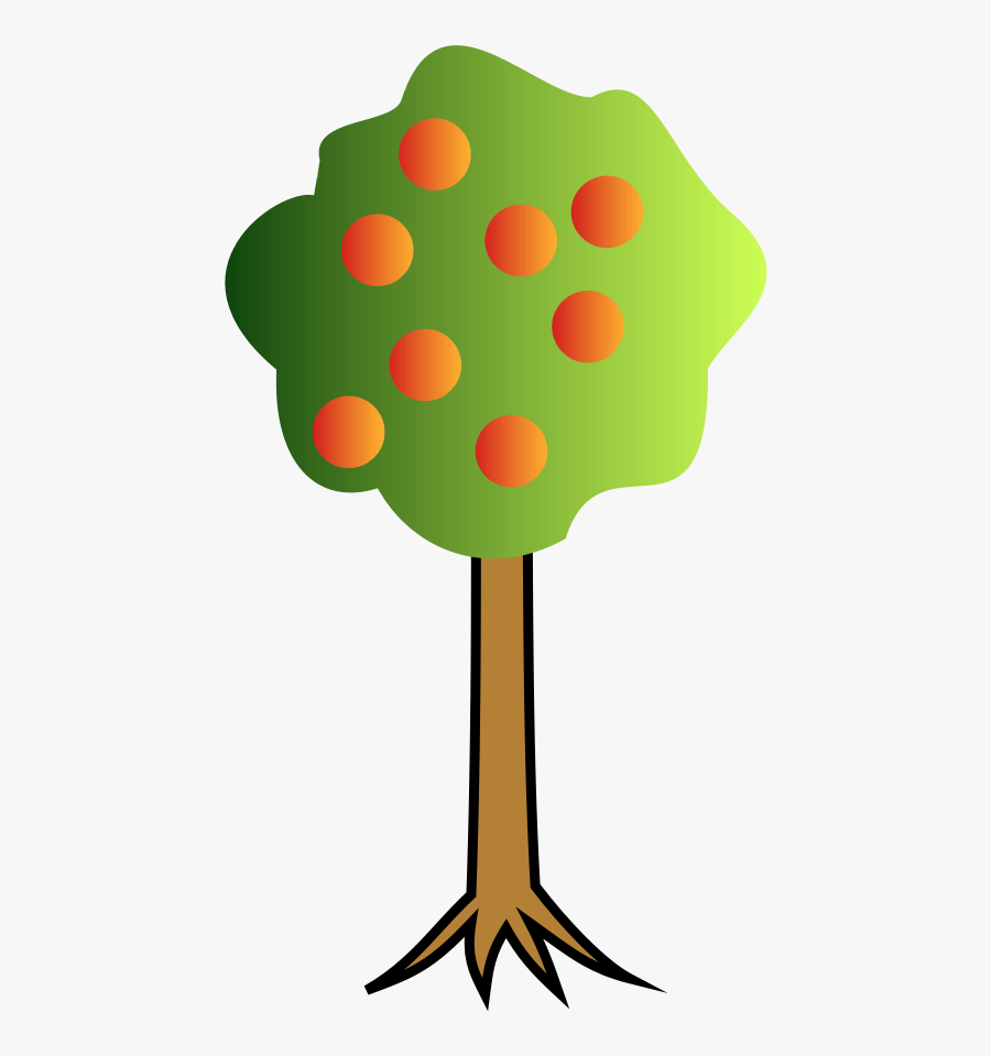 Tree Cartoon With Roots - Tree Cartoon Roots, Transparent Clipart