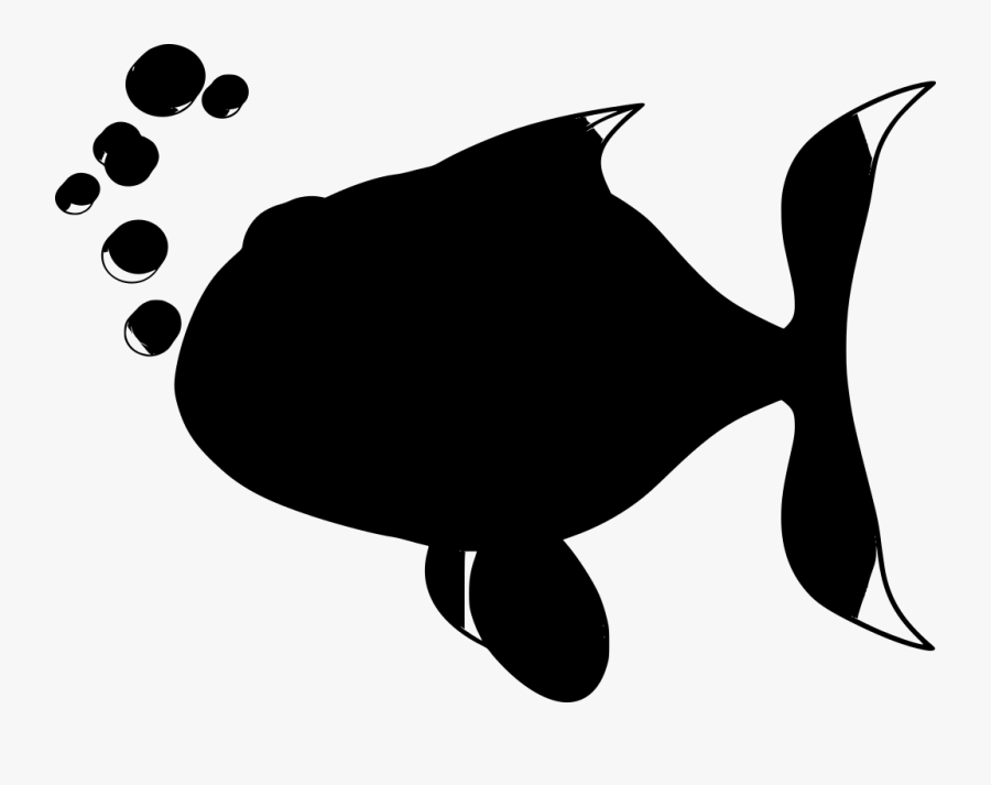 Transparent Bass Fish Clipart Black And White - Fish Clip Art, Transparent Clipart