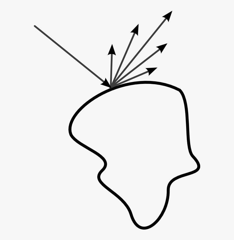 Glossy Reflection Path - Line Art, Transparent Clipart