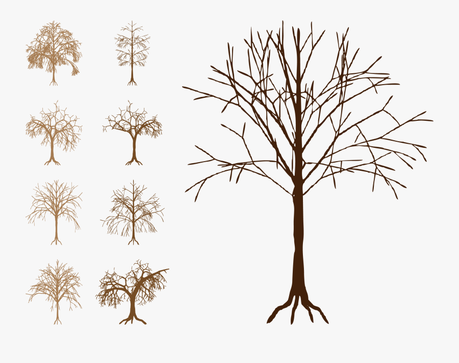 Silhouette Tree Trunk Clip Art - Silhouette Tree Vector Free, Transparent Clipart